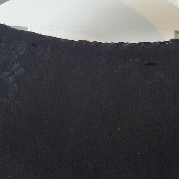 SANDRO PARIS BLACK LACE V-NECK GEOMETRIC MINI DRESS SIZE 2 FIT FLARE COCKTAIL - Picture 14 of 14